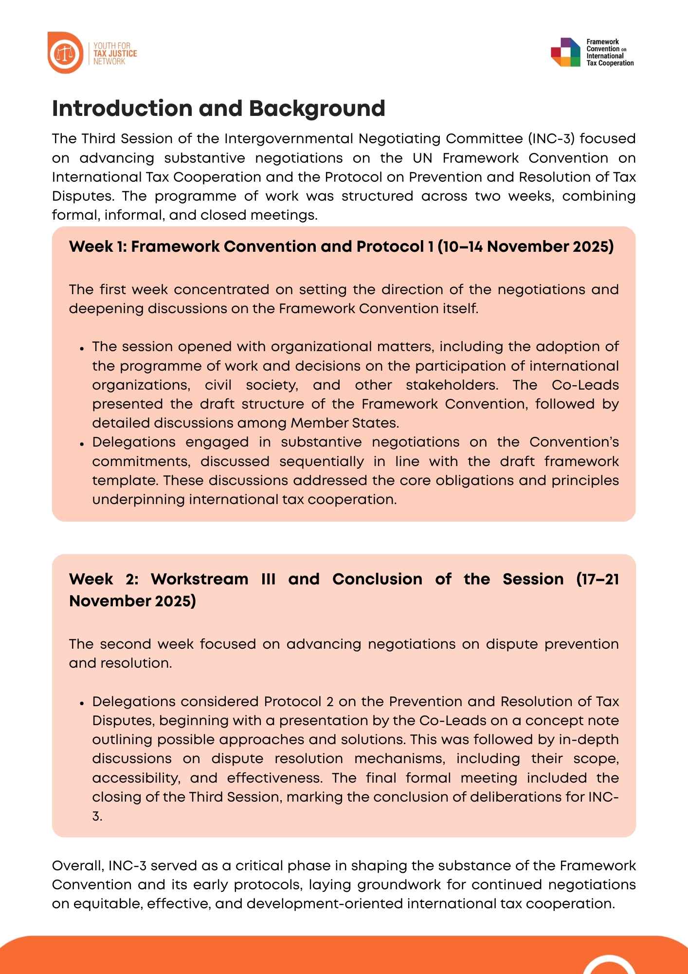 YTJN at the 3rd Intergovernmental Negotiations