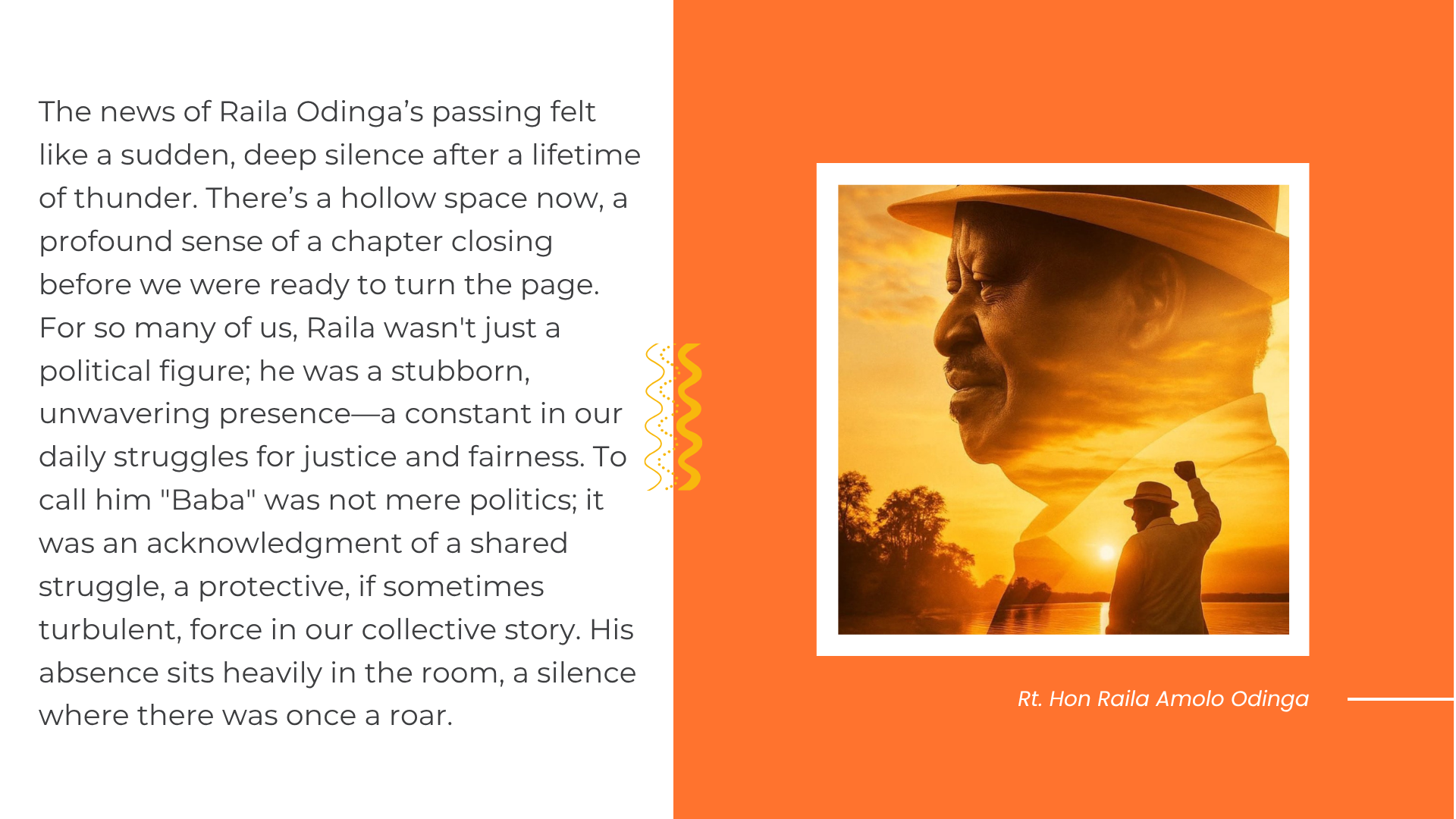 Raila Odinga - The Flame That Lit A Continent