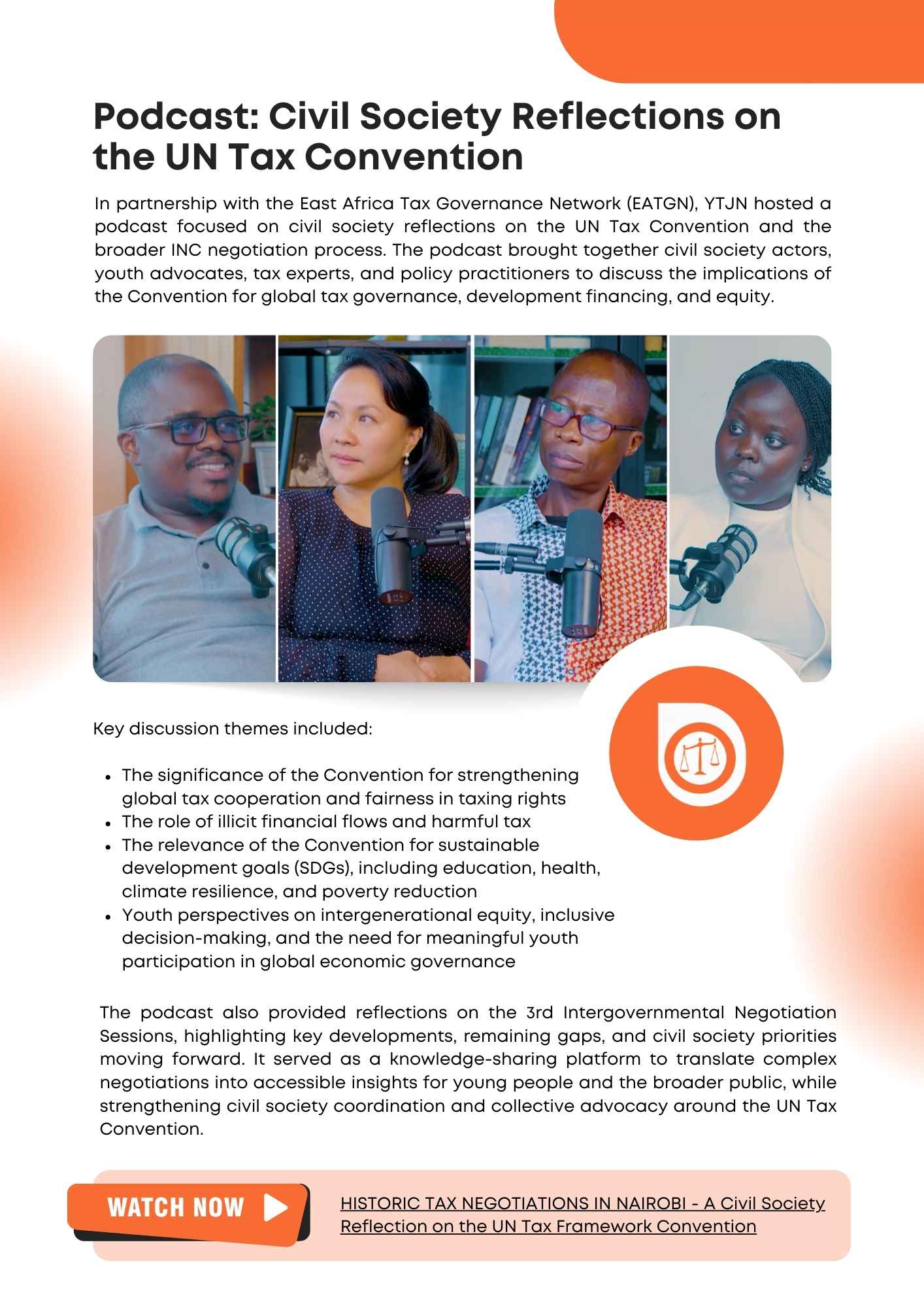 YTJN at the 3rd Intergovernmental Negotiations