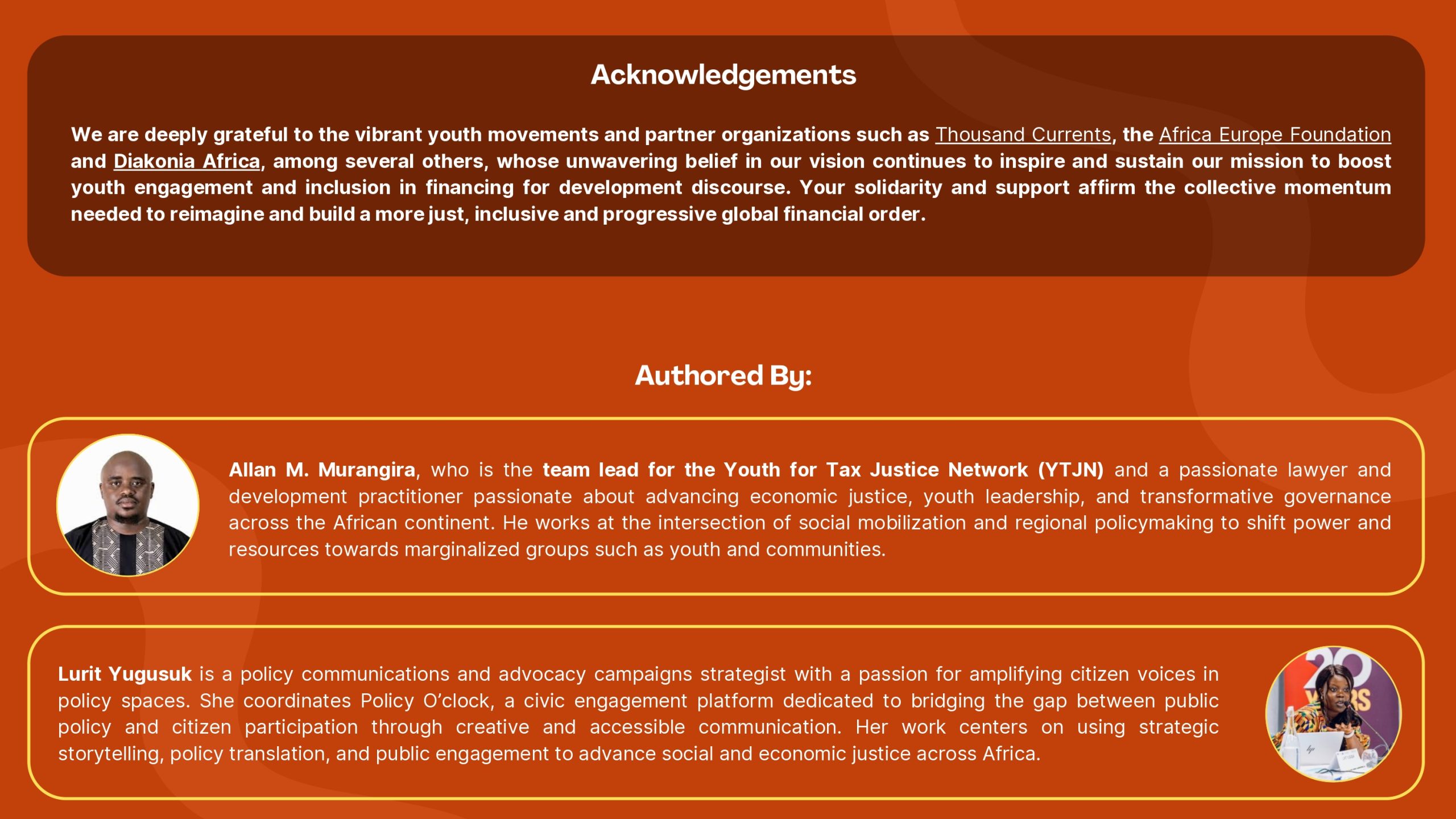 Pan African Youth Perspectives on FFD