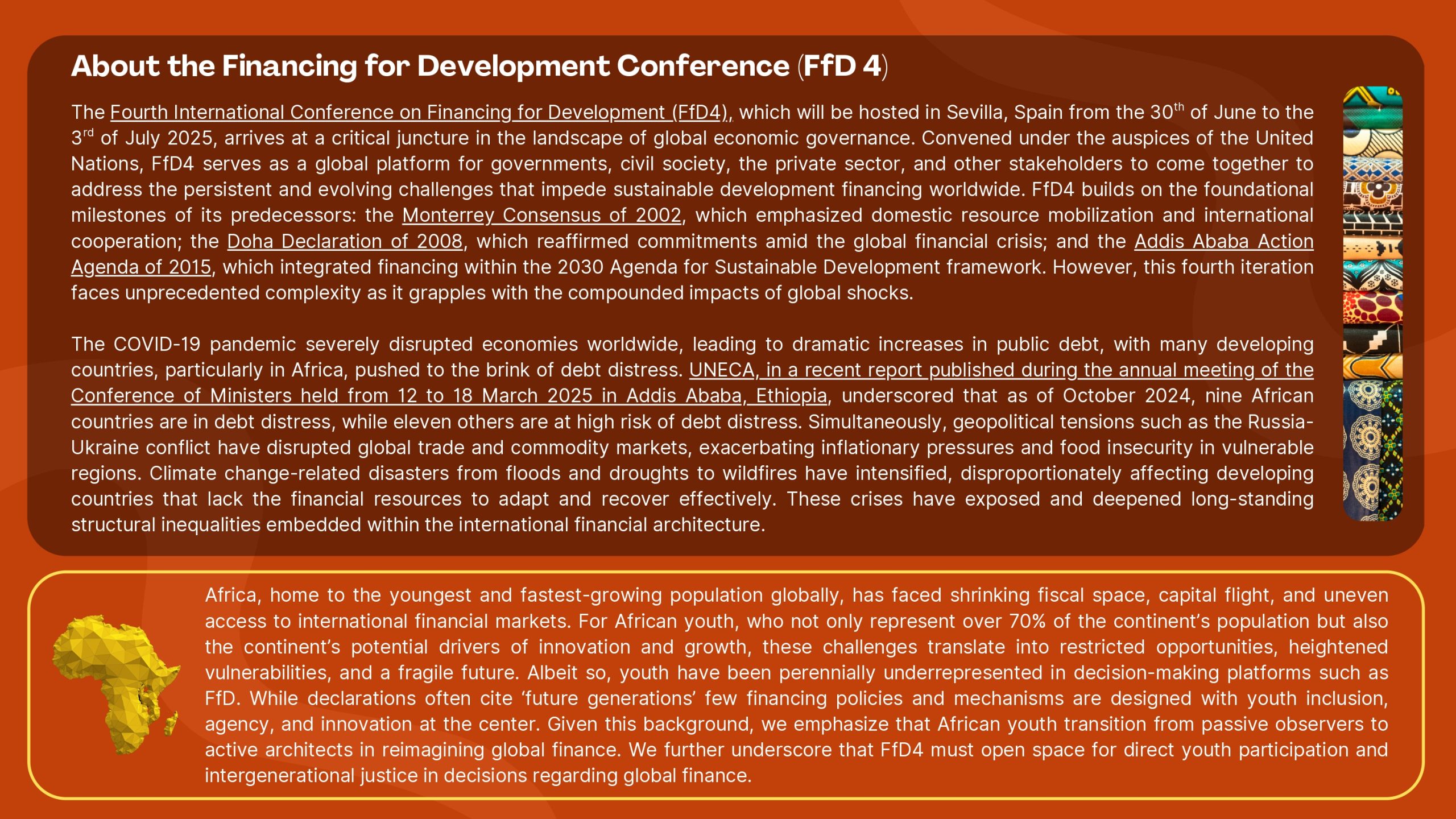 Pan African Youth Perspectives on FFD