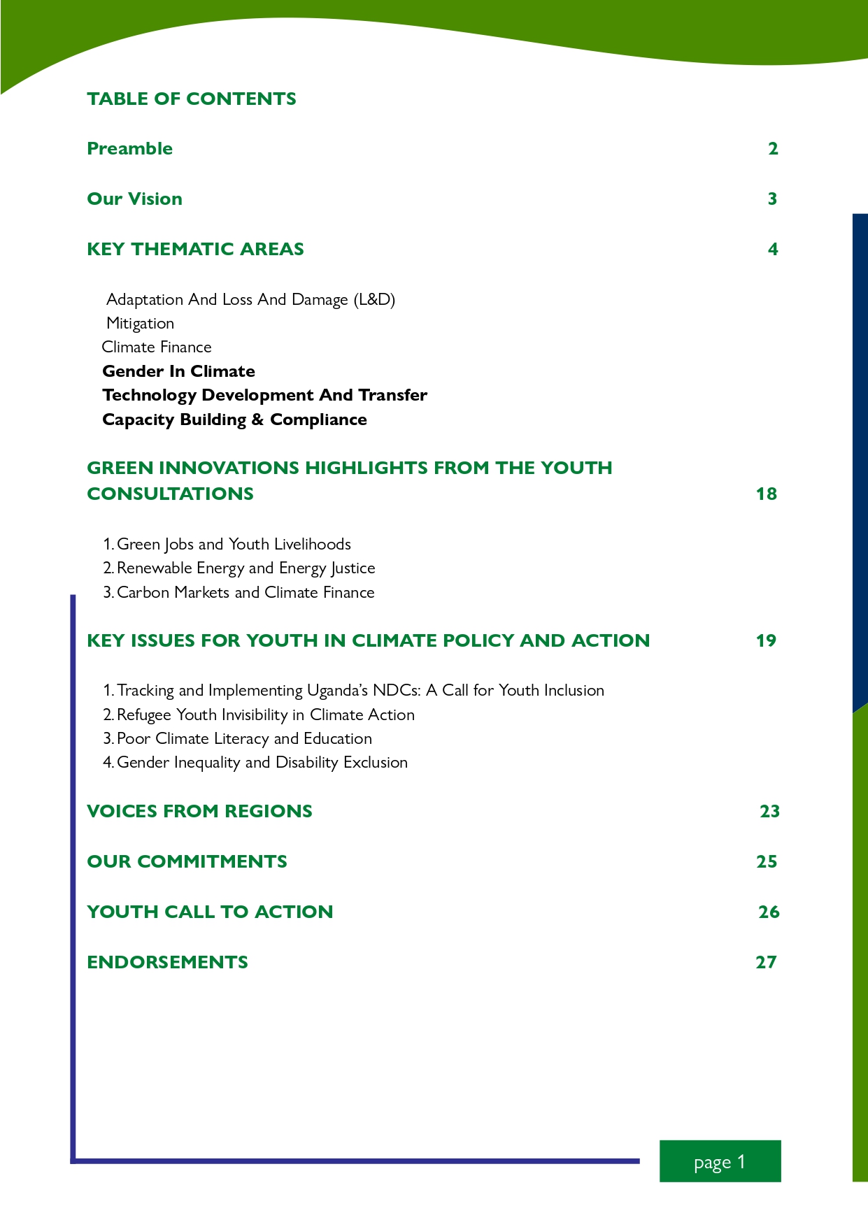National Youth And Children's Climate Change Statement - Uganda 2025