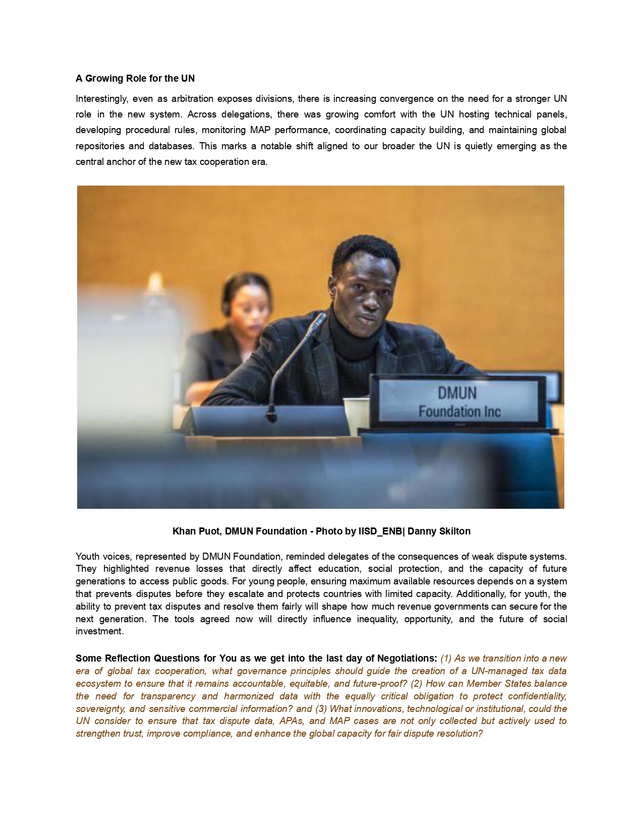 YTJN Nairobi Tax Talks Day 7 RoundUp: Third Session of the Intergovernmental Negotiating Committee to Develop a UN Framework Convention on International Tax Cooperation